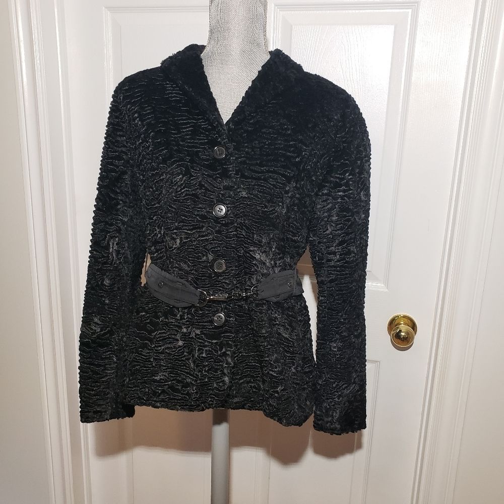 S' MAX MARA belted textured coat